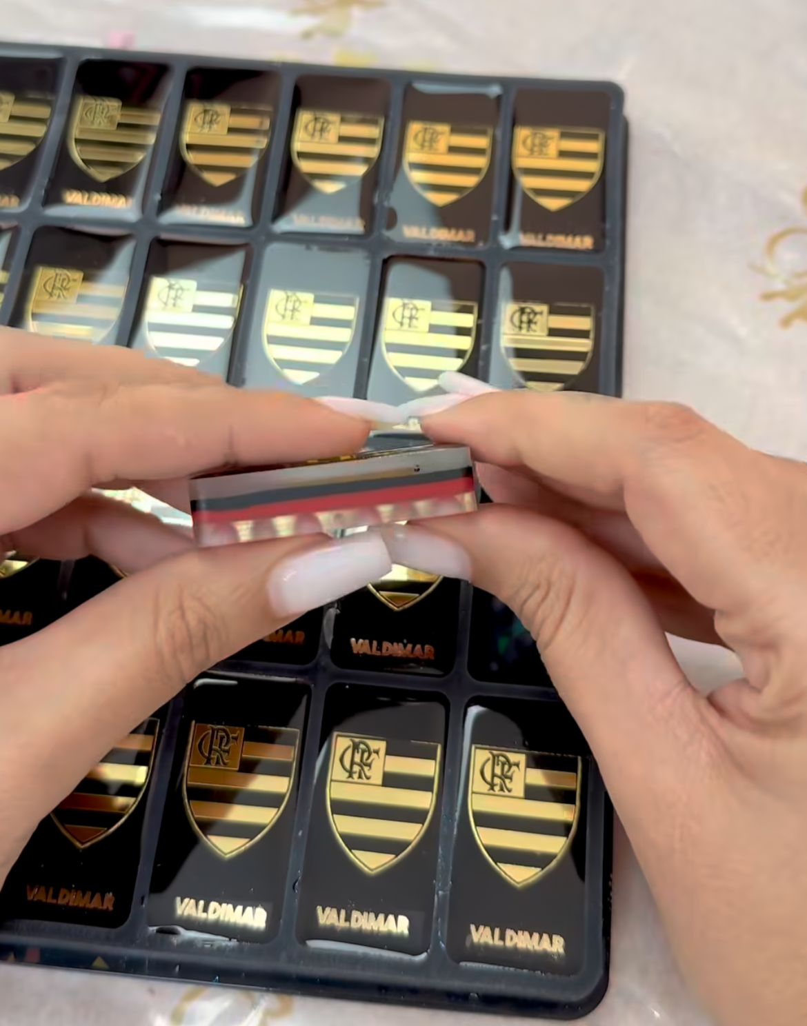 Dominó Personalizado FLAMENGO – Edição Resina Holográfica Exclusiva