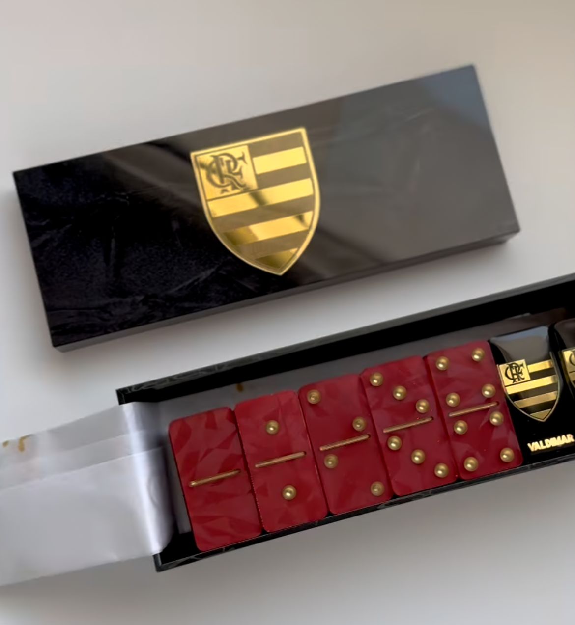 Dominó Personalizado FLAMENGO – Edição Resina Holográfica Exclusiva