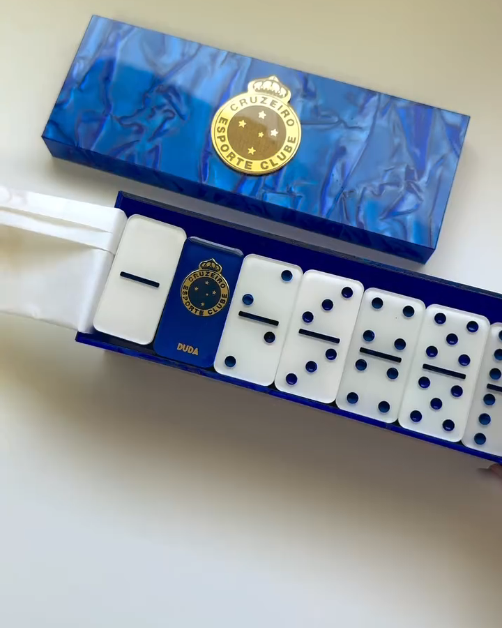Dominó Personalizado CRUZEIRO – Edição Resina Holográfica Exclusiva