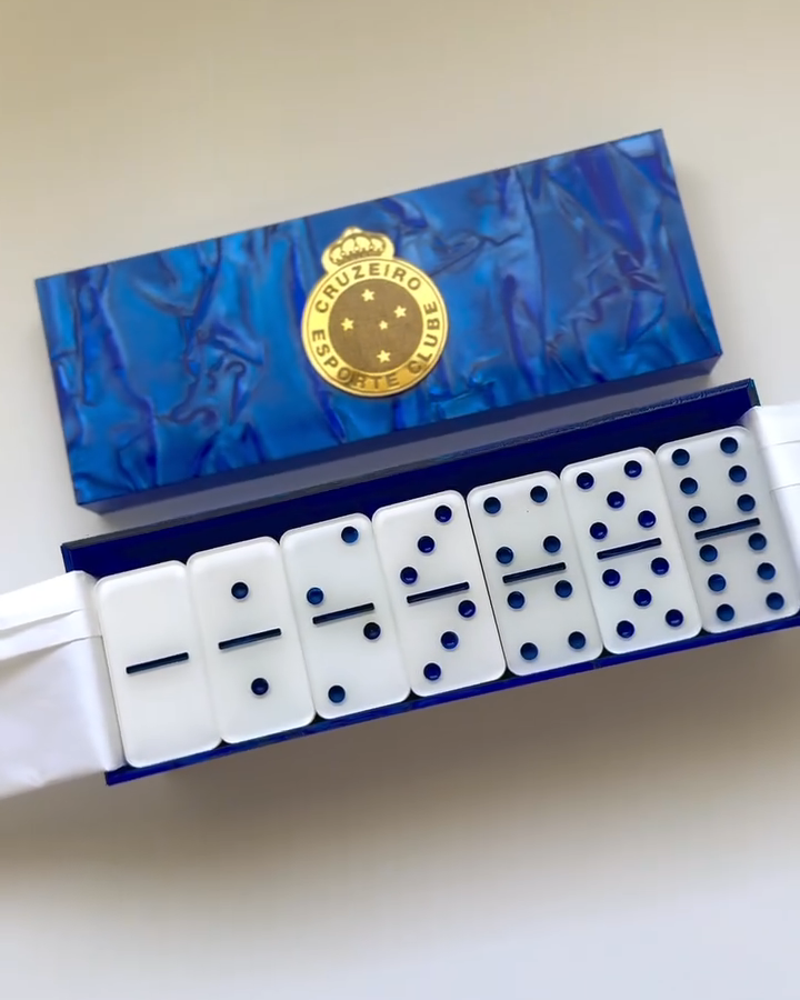 Dominó Personalizado CRUZEIRO – Edição Resina Holográfica Exclusiva
