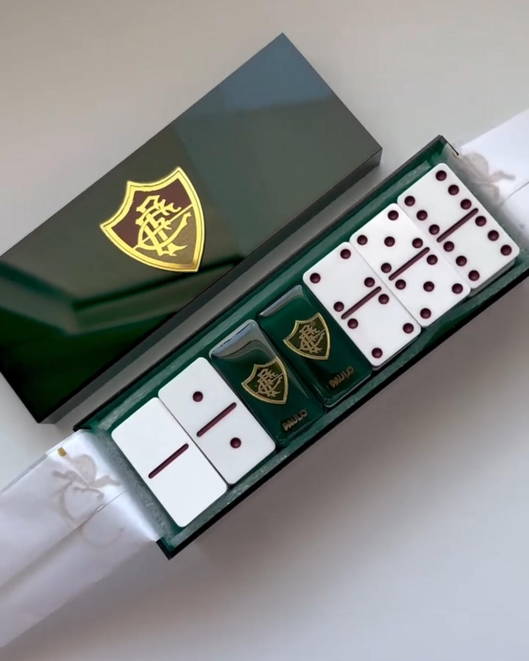 Dominó Personalizado FLUMINENSE – Edição Resina Holográfica Exclusiva