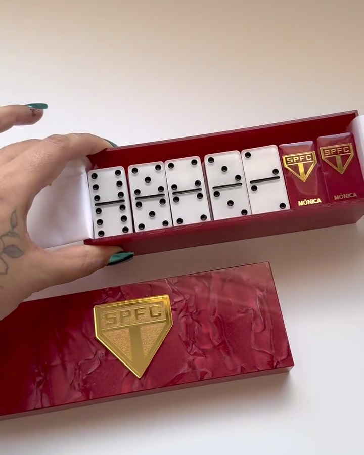 Dominó Personalizado SÃO PAULO – Edição Resina Holográfica Exclusiva