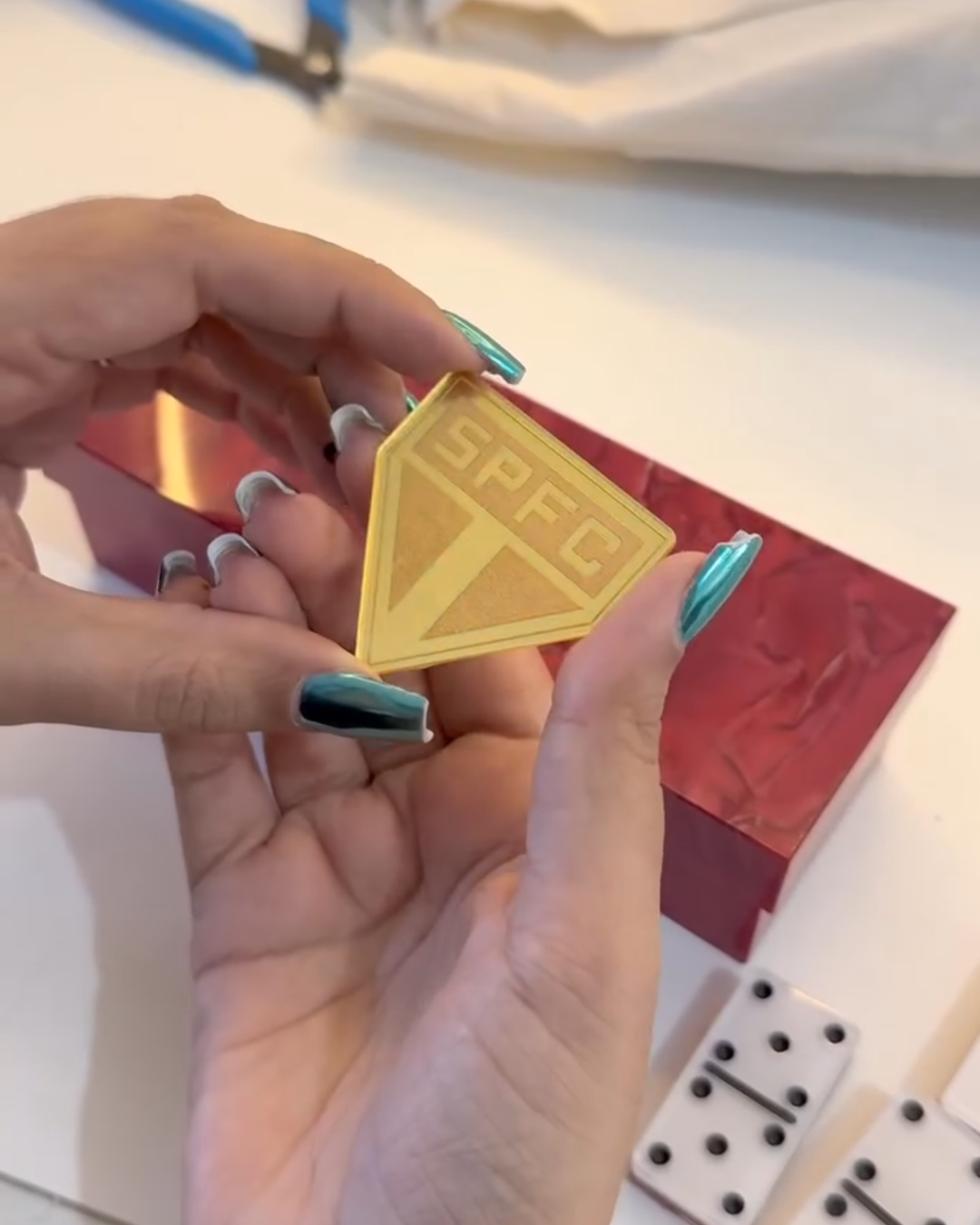 Dominó Personalizado SÃO PAULO – Edição Resina Holográfica Exclusiva