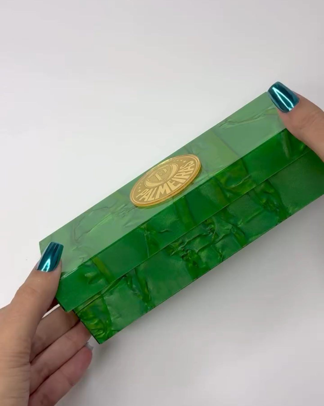 Dominó Personalizado PALMEIRAS – Edição Resina Holográfica Exclusiva