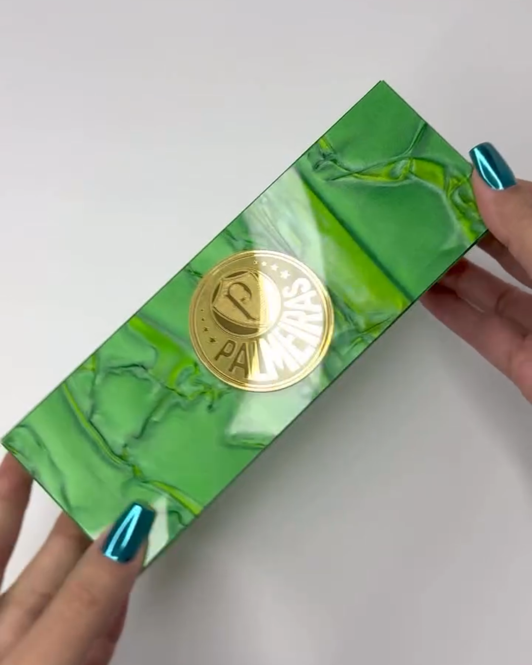 Dominó Personalizado PALMEIRAS – Edição Resina Holográfica Exclusiva