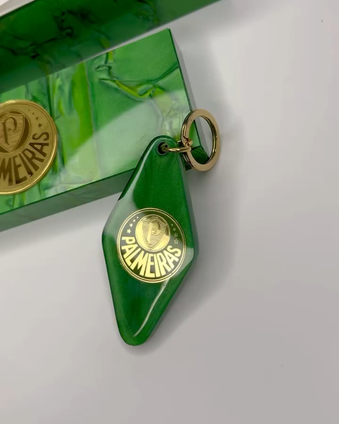 Dominó Personalizado PALMEIRAS – Edição Resina Holográfica Exclusiva