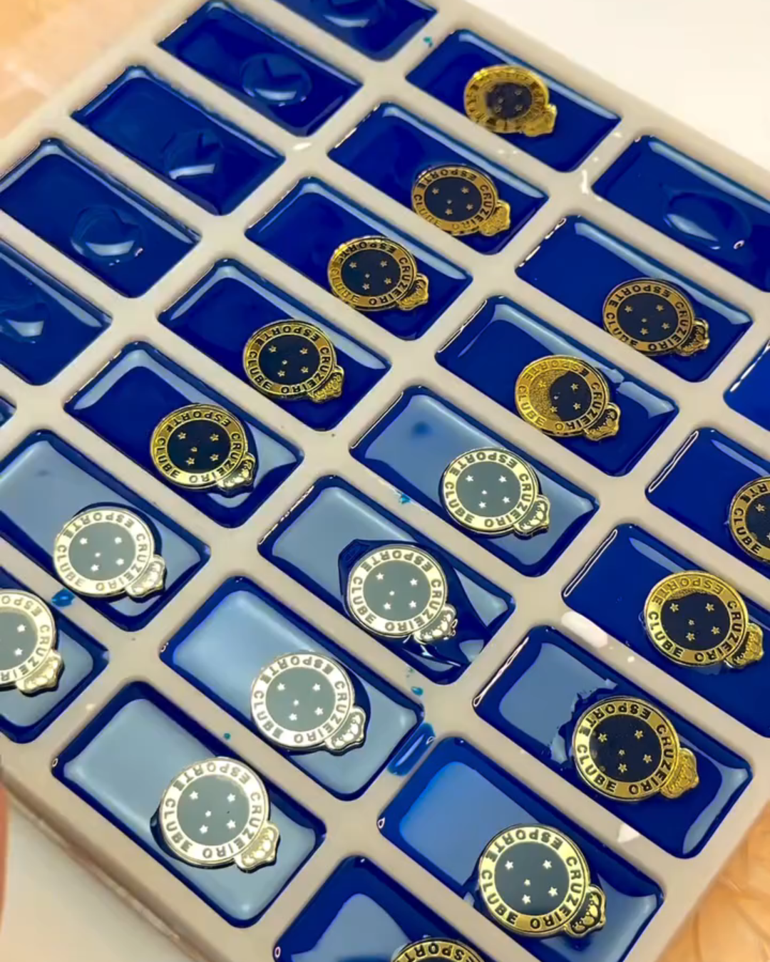 Dominó Personalizado CRUZEIRO – Edição Resina Holográfica Exclusiva