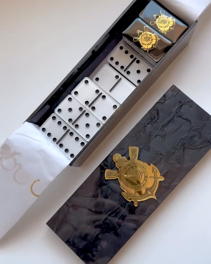 Dominó Personalizado CORINTHIANS – Edição Resina Holográfica Exclusiva