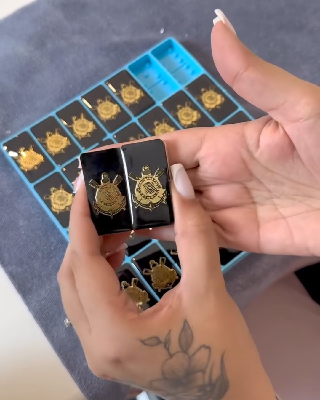 Dominó Personalizado CORINTHIANS – Edição Resina Holográfica Exclusiva