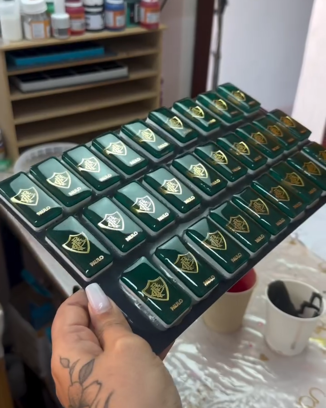 Dominó Personalizado FLUMINENSE – Edição Resina Holográfica Exclusiva