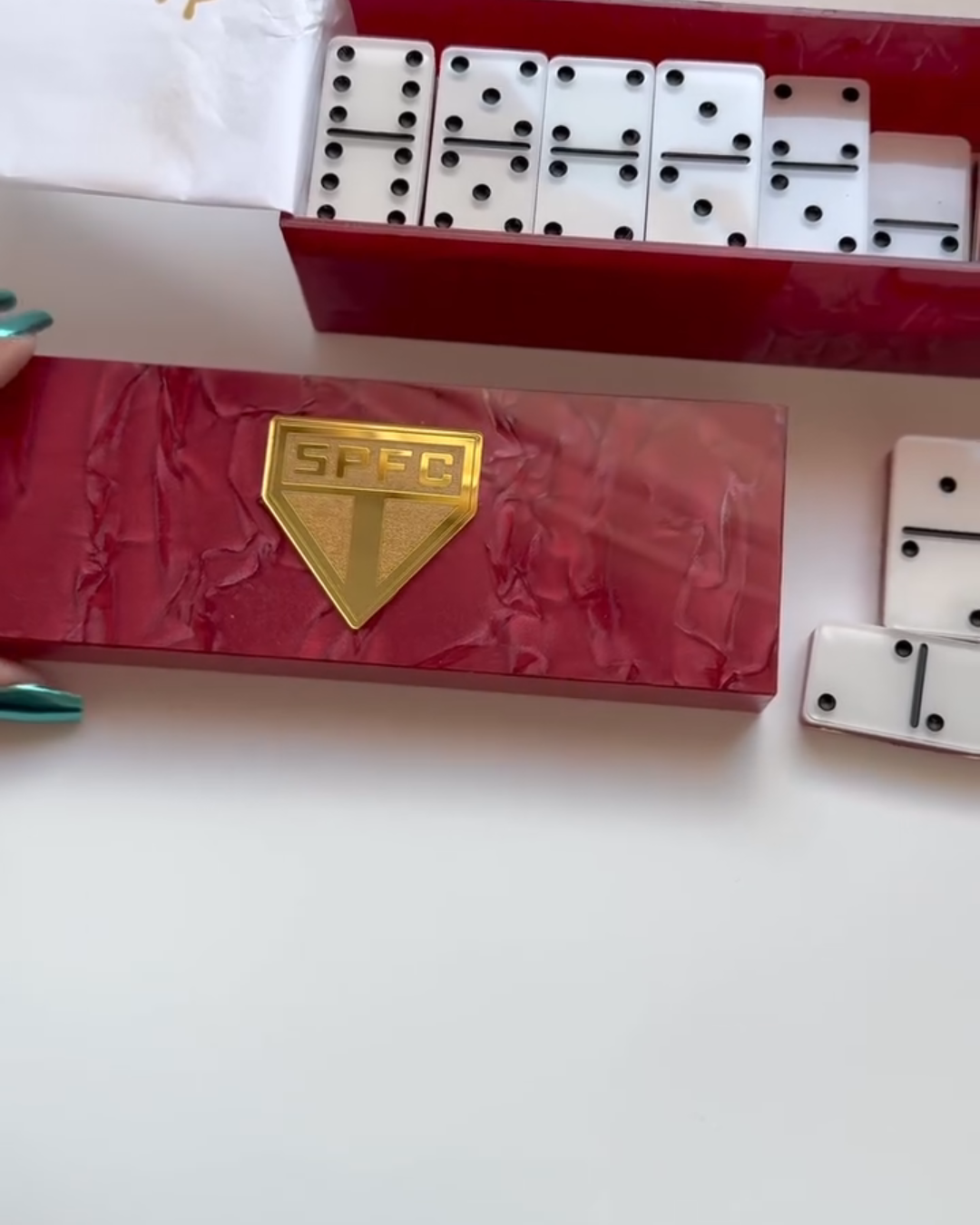 Dominó Personalizado SÃO PAULO – Edição Resina Holográfica Exclusiva