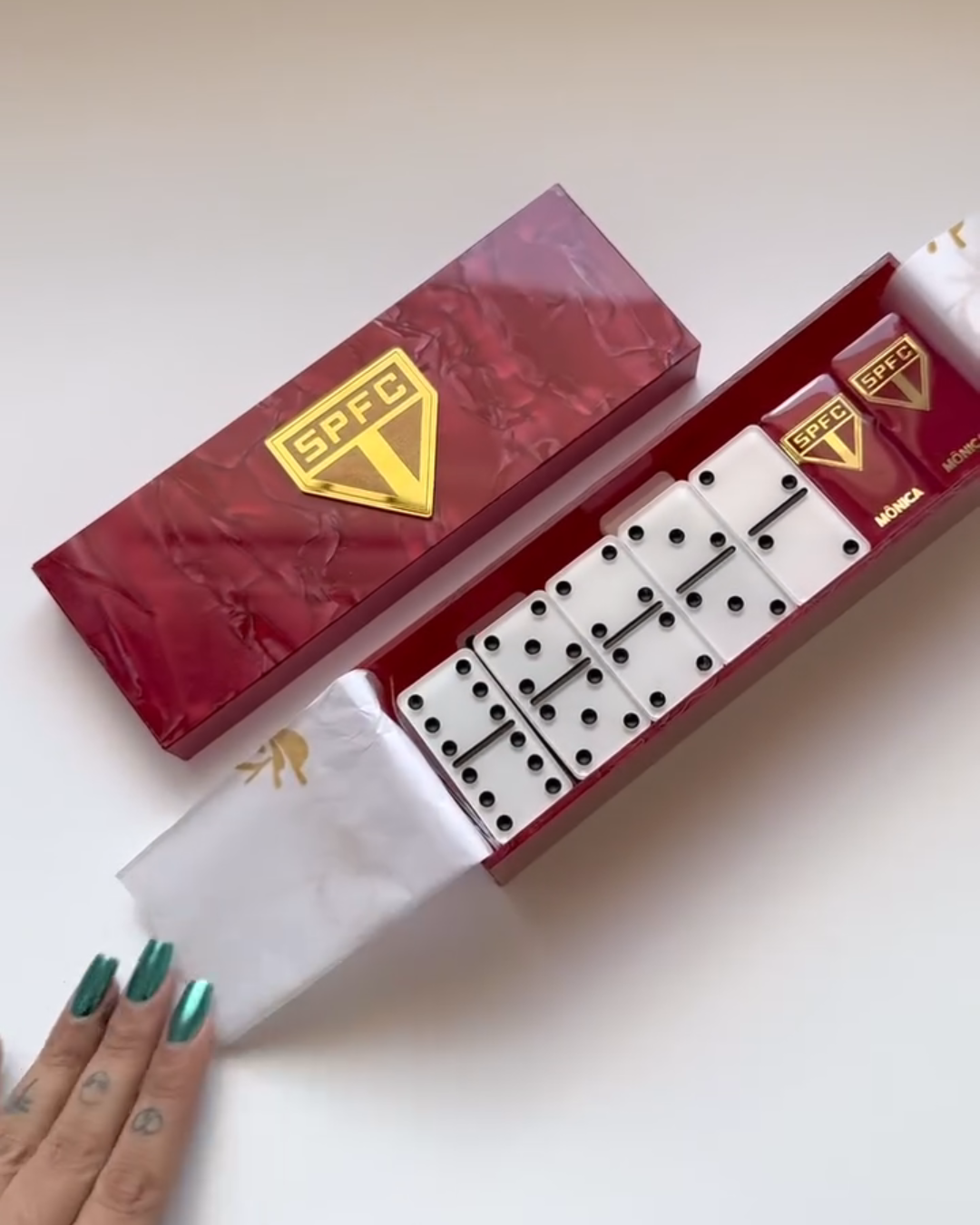 Dominó Personalizado SÃO PAULO – Edição Resina Holográfica Exclusiva